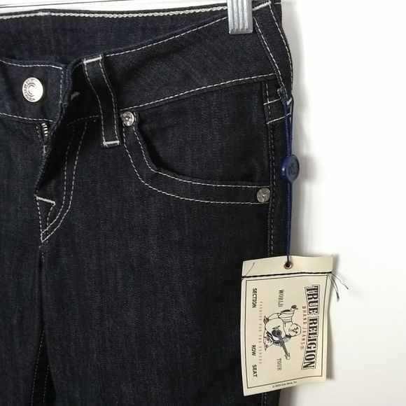 NWT TRUE RELIGION Womens Straight Jeans Size 28 - Picture 8 of 9